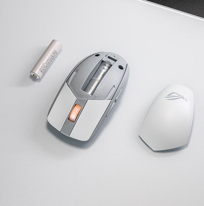 Мышь ASUS ROG Strix Impact III, RGB, WL/BT, белый