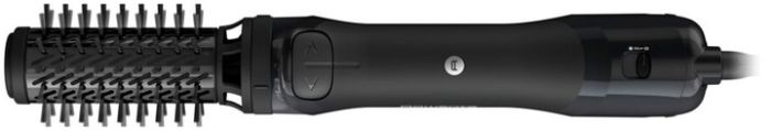 Фен-щетка Rowenta Renewal Brush Active, 1000Вт, режимов-3, иониз-я, хол. обдув, вращ. насадка, 2 насадки, керамика, черный