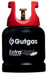 Балон газовий сталевий Gutgas Ragasco ExtraLight XLT-9.6, 9.6л, 30бар, вентиль KLF, 3.7кг