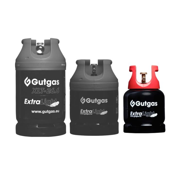 Балон газовий сталевий Gutgas Ragasco ExtraLight XLT-9.6, 9.6л, 30бар, вентиль KLF, 3.7кг
