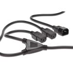 Кабель живлення DIGITUS C14 > 2xC13, 1.7м, чорний