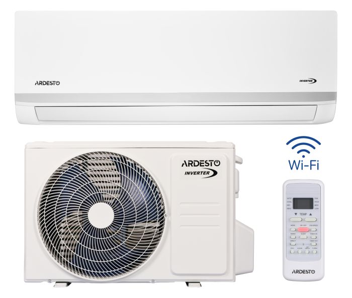 Кондиціонер Ardesto  70м2 інвертор 24000BTU 7.0кВт A++/A+ -20°С Wi-Fi R32 білий ARDESTO ACM-24ERP-R32-WF-AG-S