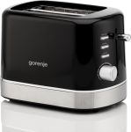 Тостер Gorenje 850Вт, підігрів, розморожування, пластик, чорний