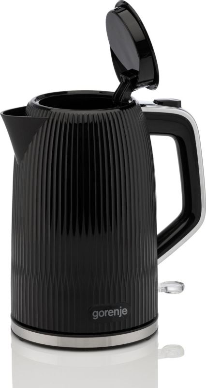 Электрочайник Gorenje 1.7л, Strix-контроль, черный матовый