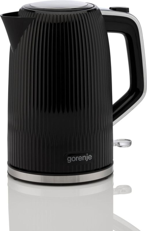 Электрочайник Gorenje 1.7л, Strix-контроль, черный матовый