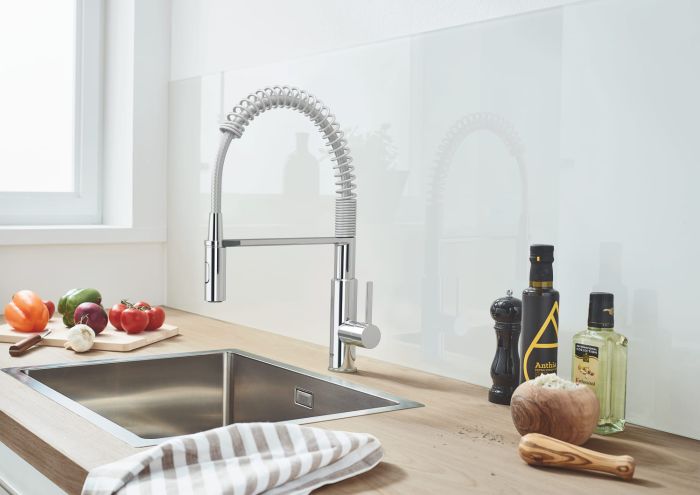 Мойка кухонная Grohe K700, нерж.cталь, прямоуг., без крыла, 550x450x200мм, чаша - 1, универсальная, нержавеющая сталь