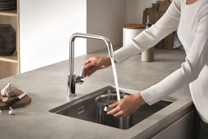 Мийка кухонна Grohe K700U, нерж.сталь, прямокут., без крила, 550x450x200мм, чаша - 1, уніврсальна, нержавіюча сталь