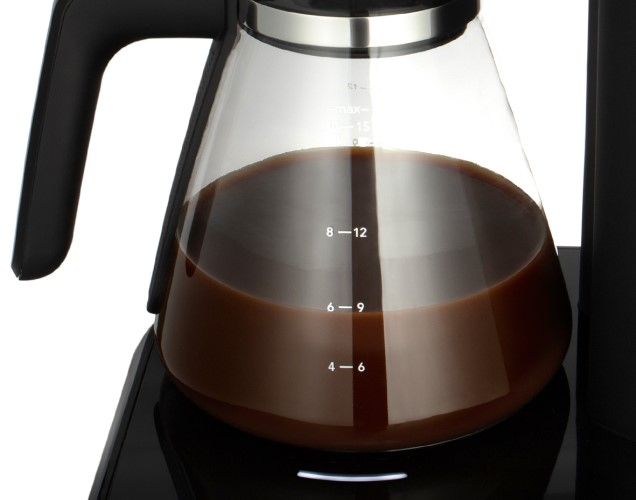 Кофеварка Russell Hobbs  капельная  Attentiv, 1.25л, молотый, черно-серебристый