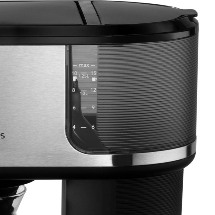Кофеварка Russell Hobbs  капельная  Attentiv, 1.25л, молотый, черно-серебристый