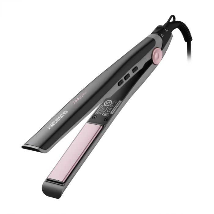 Выпрямитель Ardesto Pink Touch, 32Вт, 110-200C, керамика, серый+розовый