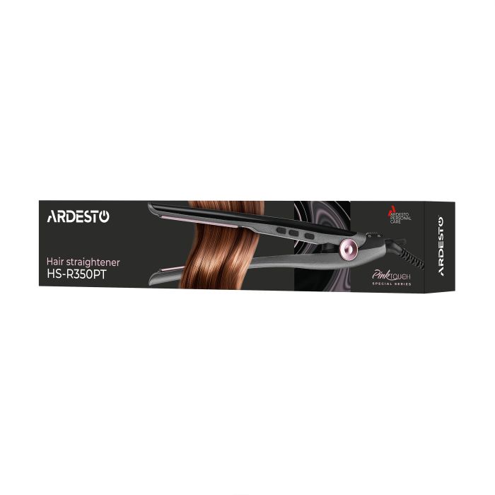 Выпрямитель Ardesto Pink Touch, 32Вт, 110-200C, керамика, серый+розовый
