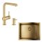 Набір для кухні Grohe K700U стальна мийка 31574GN1 + зміш. 30274GN0 + дозатор 40535GN0, матовий прохолодний схід сонця