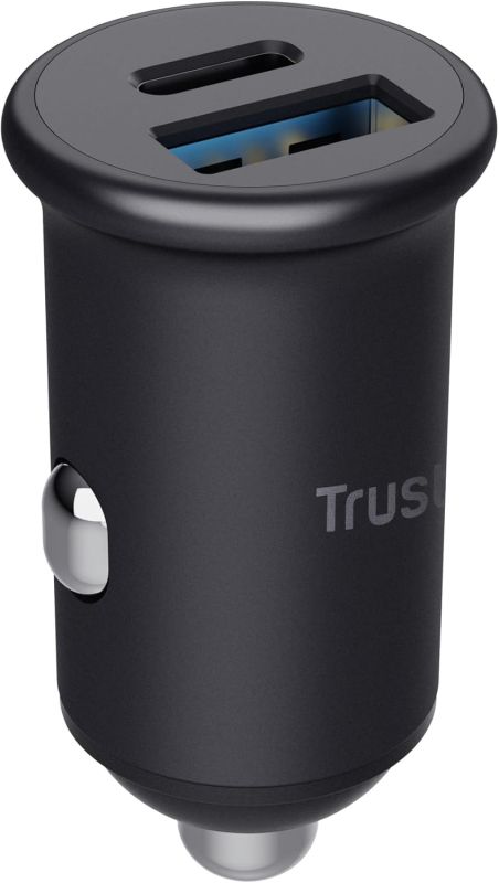 Автомобильное зарядное устройство Trust 38Вт USB-A/USB-C PD, QC, черный