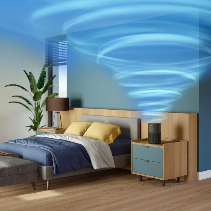 Очисник повітря Philips PureProtect Mini 900, 65м2, 250м3/год, HEPA +вугільний фільтр, датчик якості повітря,Wi-Fi, темно-сірий