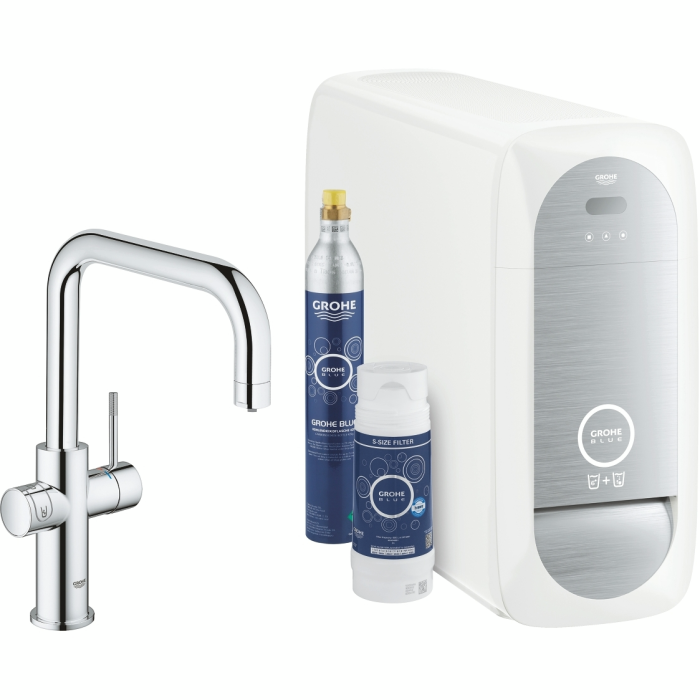 Смеситель  для кухни  Grohe Blue Home,  дл.излива - 223мм,  поворотный,  1 рычаг + сенсор,  хром