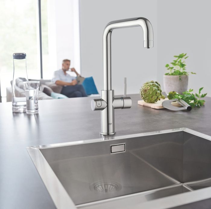 Смеситель  для кухни  Grohe Blue Home,  дл.излива - 223мм,  поворотный,  1 рычаг + сенсор,  хром