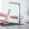 Смеситель  для кухни  Grohe Blue Home,  дл.излива - 223мм,  поворотный, вытяжной,  1 рычаг + сенсор,  хром