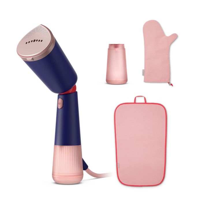 Відпарювач Philips компактний Series 5000, 1400Вт, 120мл, паровий удар -24гр, складана ручка, чохол-рукавичка, килимок, пластик, синій