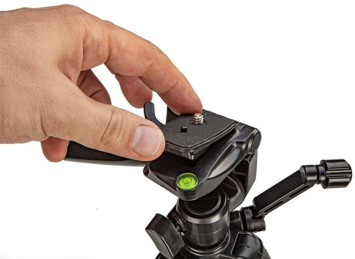 Штатив Neo Tools, 1.5м, 1/4", алюмінієвий, швидкознімне з'єднання, капсула для вирівнювання