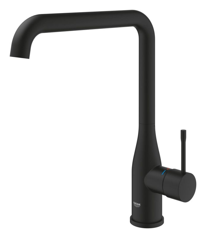 Змішувач для кухні Grohe Accent, довж.виливу - 220мм, поворотний, 1 важіль, фантомний чорний