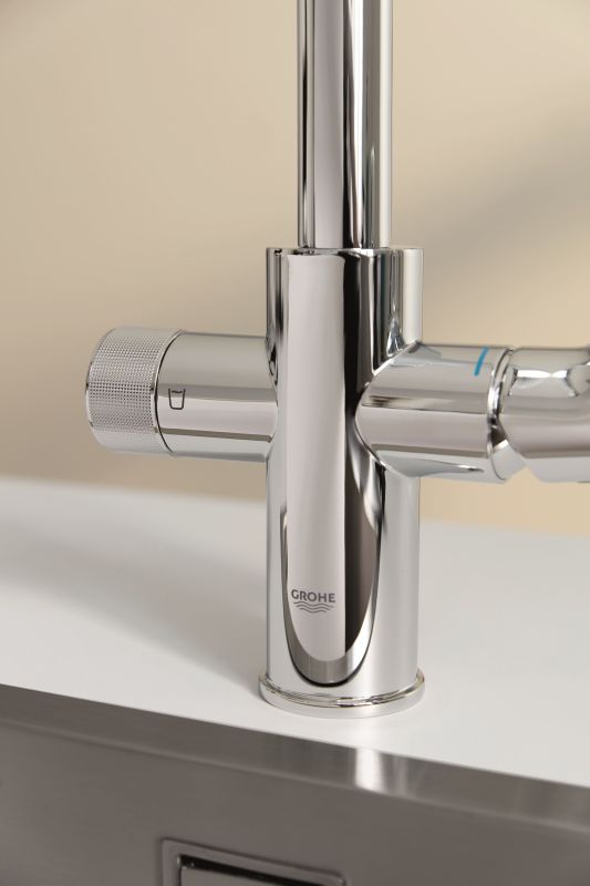 Змішувач для кухні Grohe Blu Pure Minta, довж.виливу - 221мм, поворотний, 2 води, хром