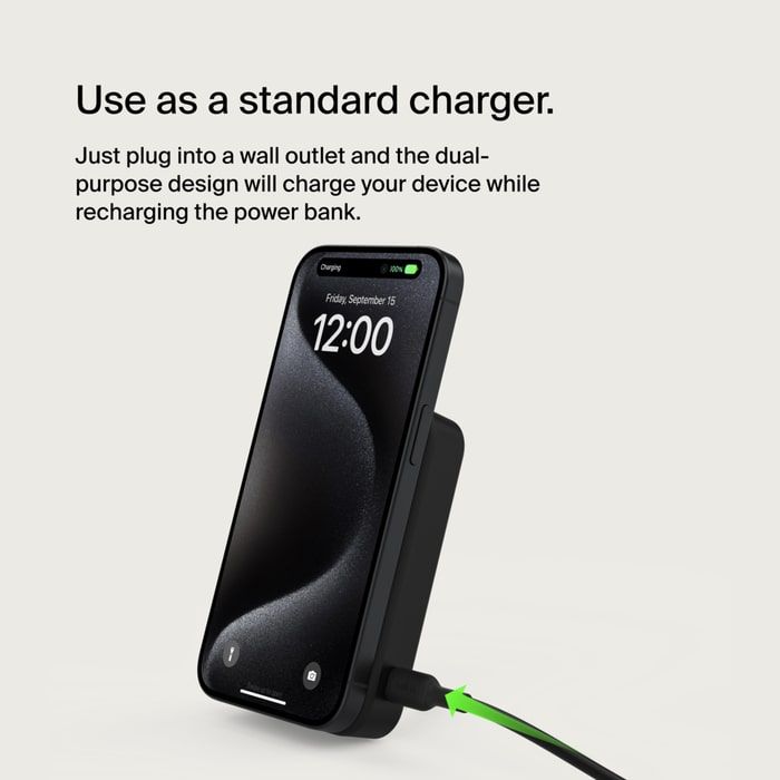 Портативное зарядное устройство Power Bank Belkin 10000мАч, MagSafe Wireless, черный