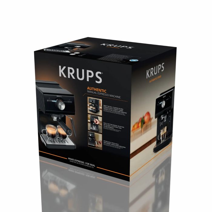 Кофеварка Krups рожковая Authentic C50 2л, молотый, 15 бар, черный