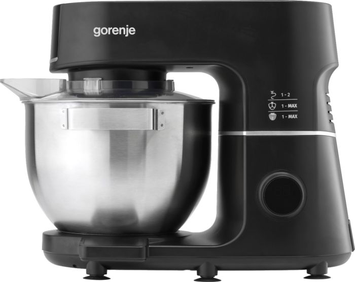 Кухонная машина Gorenje 1000Вт, дисплей, чаша-металл, корпус-металл+пластик, насадок-7, черный