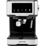 Кофеварка Gorenje рожковая 1.5л, молотый, ручной капучинатор, нерж