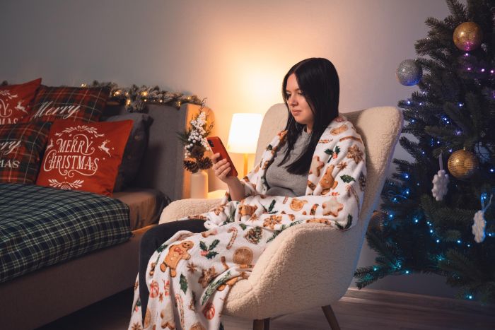 Плед Ardesto Christmas Flannel 160х200см, 100% поліестер, імбирні пряники