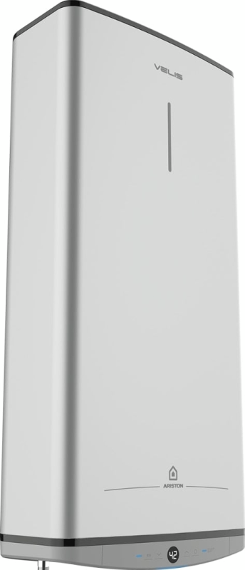 Водонагреватель электр. Ariston плоский слим VELIS TECH 50 EU, 50л, 2*1,5кВт, ун. монтаж, электр. упр-ние, B, Италия, Серый