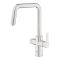 Смеситель для кухни Grohe Blue Pure Start, дл.излива - 223мм, поворотный, 1+1 фильтр, супер сталь