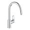 Смеситель для кухни Grohe QuickFix Start Flow, дл.излива - 215мм, поворотный/вытяжной, 1рычаг, хром