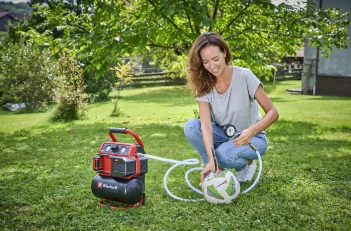 Компрессор воздушный Einhell TE-AC 18/75 Li OF-Solo, аккумуляторный 18В PXC, 8бар, 75л/мин, бак 5л, 7.76кг, (без АКБ и ЗУ)