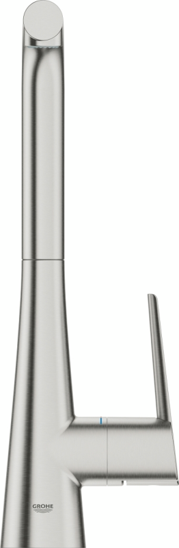 Смеситель для кухни Grohe Scala, дл.излива - 205мм, поворотный/вытяжной, 1рычаг, супер сталь