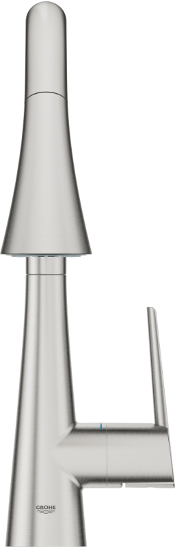 Смеситель для кухни Grohe Scala, дл.излива - 231мм, поворотный/вытяжной, 1рычаг, супер сталь