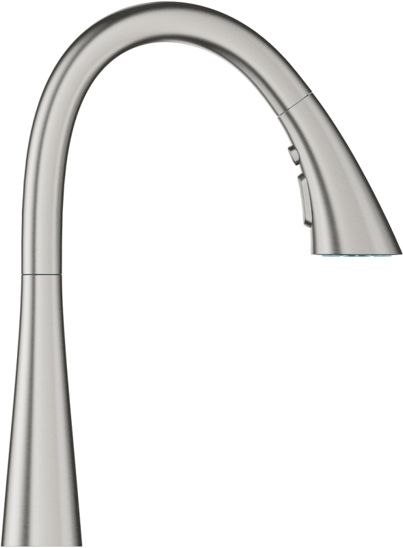 Смеситель для кухни Grohe Scala, дл.излива - 231мм, поворотный/вытяжной, 1рычаг, супер сталь