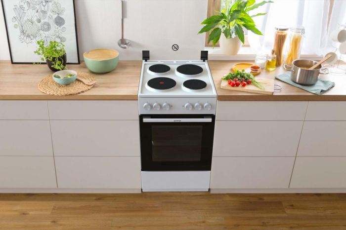 Плита Gorenje электрическая , 68л, 50x60см, гриль, белый