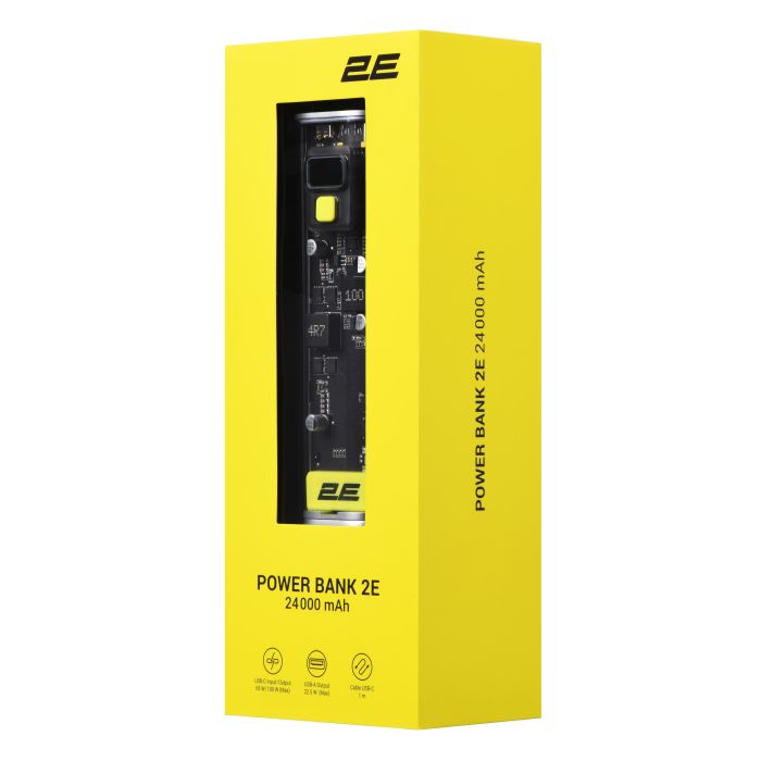 Акумулятор портативний літій-іонний Power Bank 2E Сrystal 24000мА·год, 100Вт