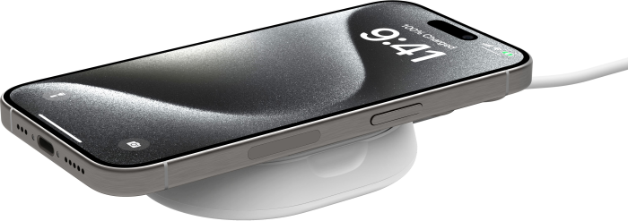 Зарядное устройство безпроводное Belkin 15Вт Stand Magnetic Qi2, белый