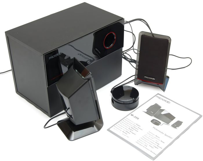 Акустическая система MICROLAB  2.1, 40W, mini-jack, черный Microlab M-200