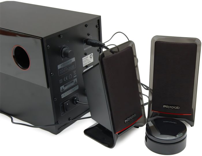 Акустическая система MICROLAB  2.1, 40W, mini-jack, черный Microlab M-200