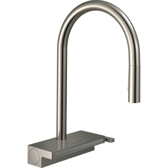 Змішувач для кухні Hansgrohe Aquno Select M81, довж.виливу - 220мм, поворотний, витяжний, 1 важіль, сталь