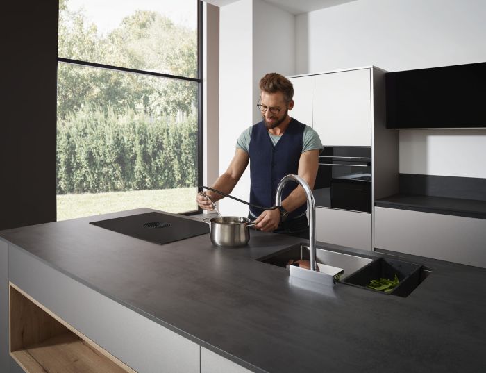 Змішувач для кухні Hansgrohe Aquno Select M81, довж.виливу - 220мм, поворотний, витяжний, 1 важіль, хром