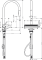 Змішувач для кухні Hansgrohe Aquno Select M81, довж.виливу - 220мм, поворотний, витяжний, 1 важіль, хром