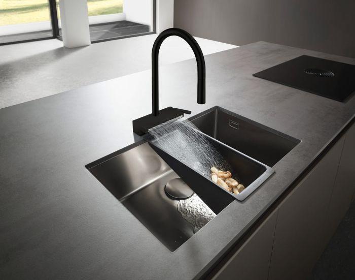 Смеситель для кухни Hansgrohe Aquno Select M81, дл.излива - 220мм, поворотный, вытяжной, 1 рычаг, чорный матовый
