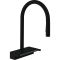 Смеситель для кухни Hansgrohe Aquno Select M81, дл.излива - 220мм, поворотный, вытяжной, 1 рычаг, чорный матовый