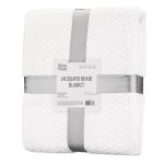 Плед Ardesto Jacquard Braid 160х200см, 100% поліестер, айворі