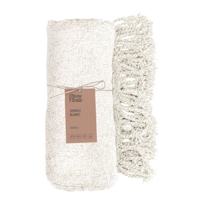 Плед Ardesto Chenille 140х190см, 100% полиэстер, айвори