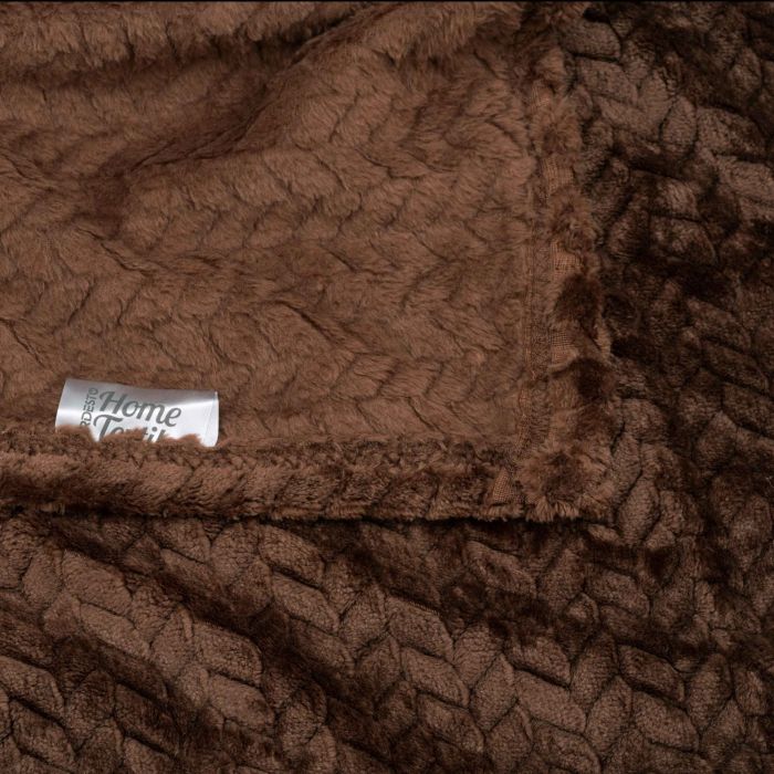 Плед Ardesto Jacquard Braid 160х200см, 100% полиэстер, коричневый